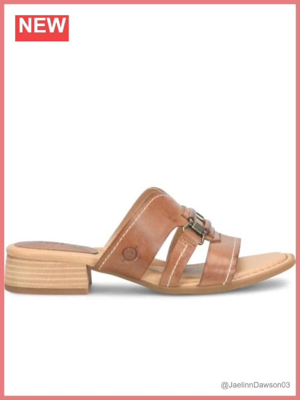 BORN Women's Marianna Slide Sandals Full Grain Leather Comfort Wedge Casual